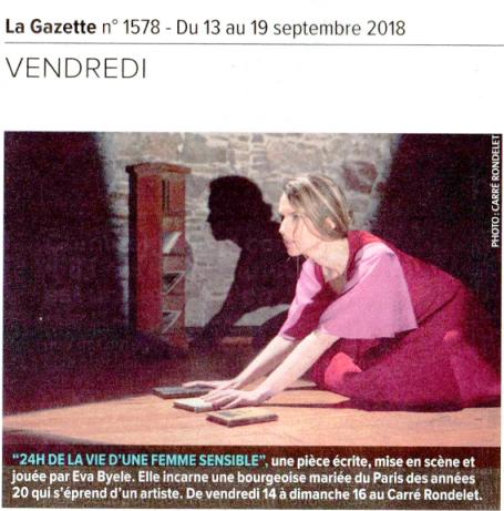 La Gazette - septembre 2018